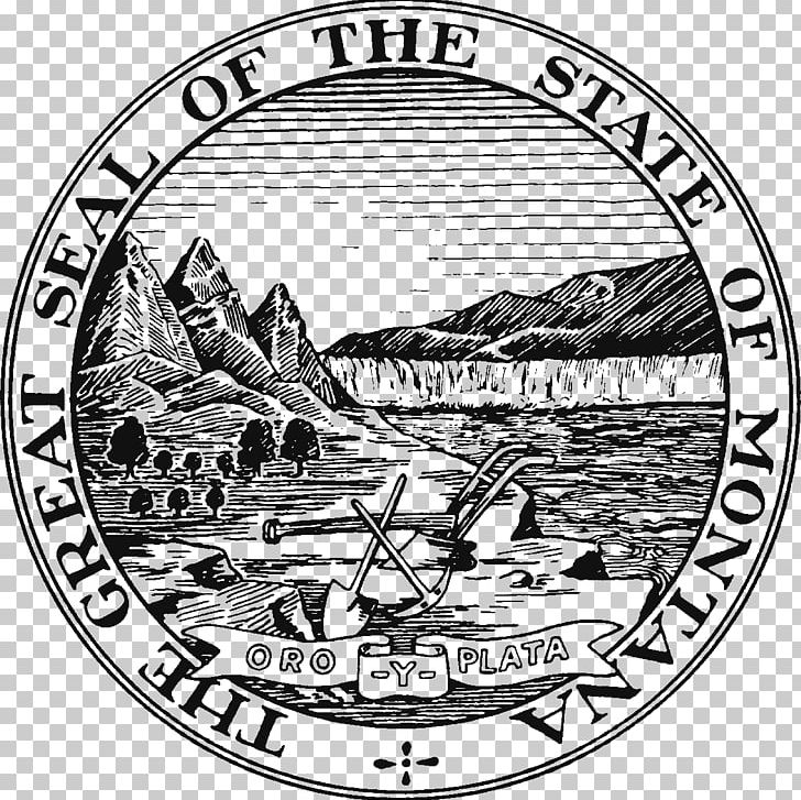 Seal Of Montana Flag Of Montana Great Seal Of The United States PNG, Clipart, Animals, At Work, Black And White, Clock, Court Free PNG Download