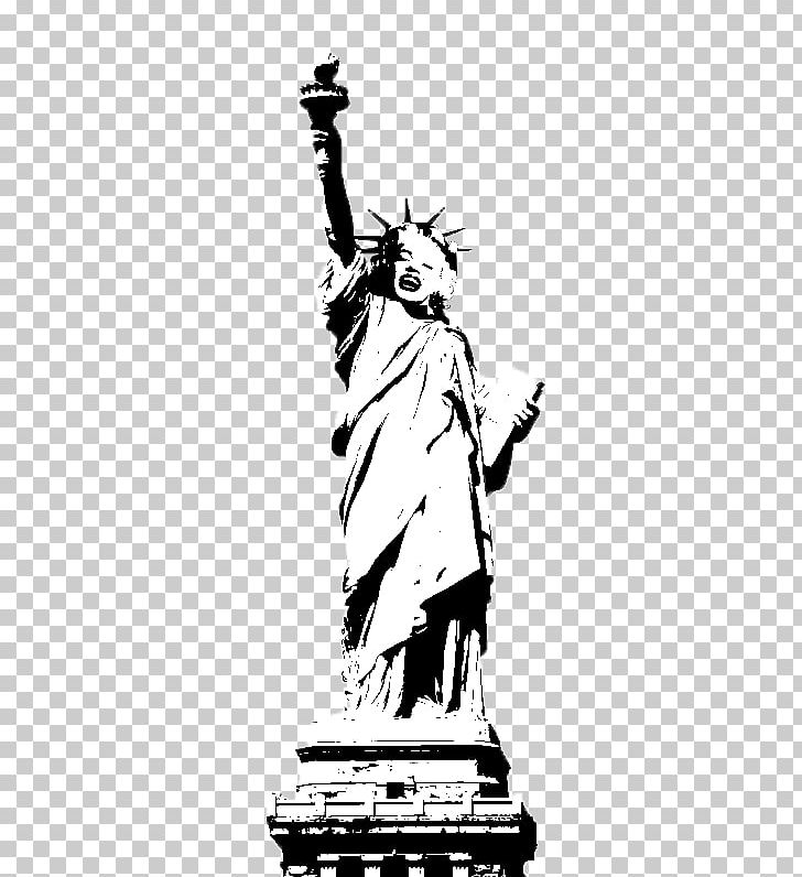 Statue Of Liberty Illustration PNG, Clipart, Art, Artwork, Black And White, Cartoon, Drawing Free PNG Download