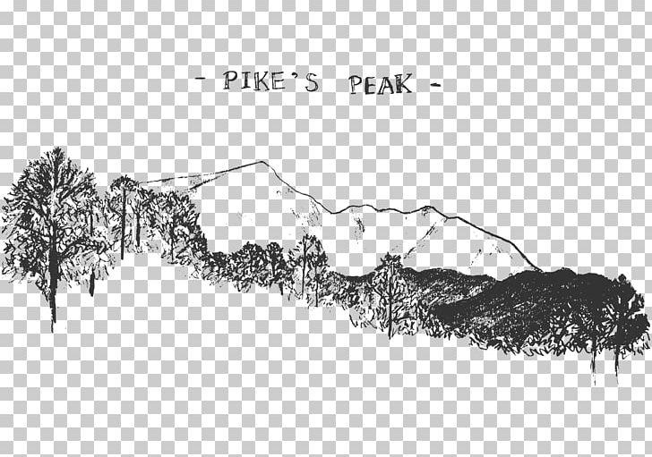 Pikes Peak Drawing PNG, Clipart, Black And White, Branch, Computer Icons, Drawing, Evergreen Free PNG Download