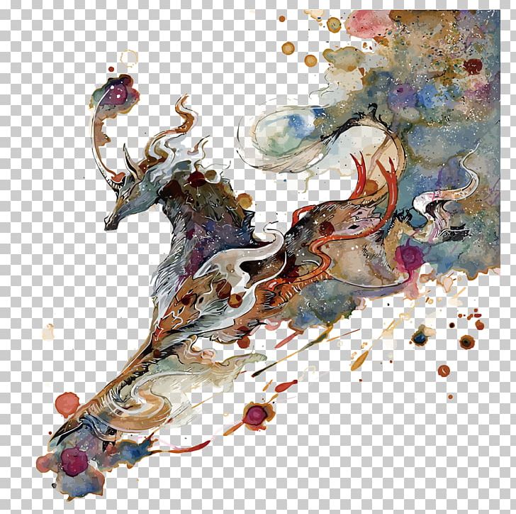 Watercolor Painting Work Of Art PNG, Clipart, Art, Artist, Art Museum, Auspicious, Beast Free PNG Download