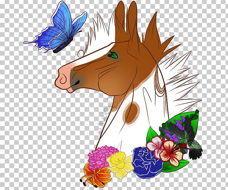 Illustration Horse Insect Flowering Plant PNG, Clipart, Art, Butterfly, Cartoon, Fictional Character, Flower Free PNG Download