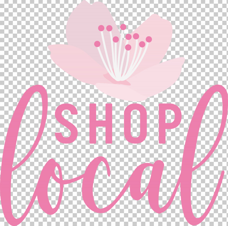 SHOP LOCAL PNG, Clipart, Flower, Heart, Logo, M095, Petal Free PNG Download