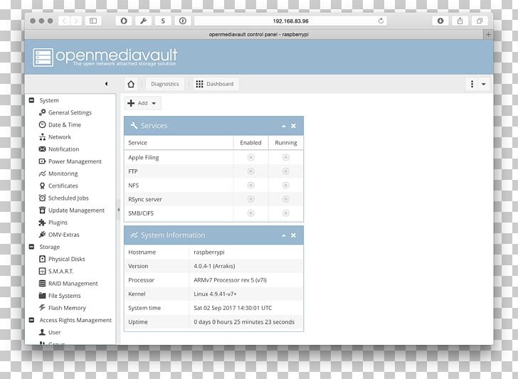 OpenMediaVault Computer Program Network Storage Systems Raspberry Pi Debian PNG, Clipart, Area, Armbian, Brand, Computer, Computer Program Free PNG Download