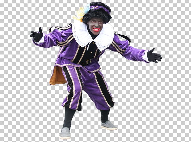 Costume Zwarte Piet Sinterklaas Purple Black PNG, Clipart, Art, Black, Character, Costume, Fictional Character Free PNG Download
