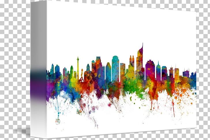 Jakarta Skyline Painting Canvas Print PNG, Clipart, Art, Artist, Canvas, Canvas Print, City Free PNG Download