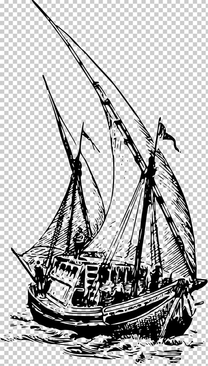 Sailing Ship Brigantine Galley PNG, Clipart, Brig, Caravel, Carrack, Dromon, Monochrome Free PNG Download