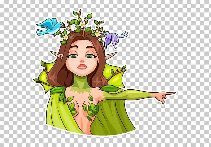 Sticker Nymph Fairy Telegram Mermaid PNG, Clipart, Anim, Art, Attitude, Cartoon, Communication Free PNG Download