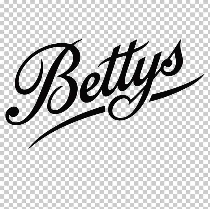 Logo Bettys Café Tea Rooms Calligraphy Brand Font PNG, Clipart, Area, Artwork, Black And White, Brand, Calligraphy Free PNG Download