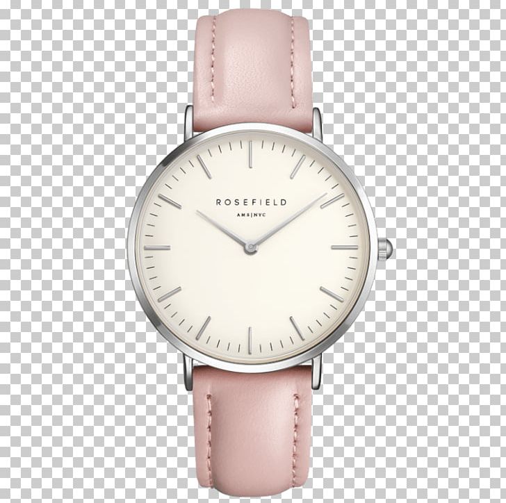 Rosefield The Bowery Watch Jewellery Pink Strap PNG, Clipart, Accessories, Beige, Bracelet, Gold, Jewellery Free PNG Download