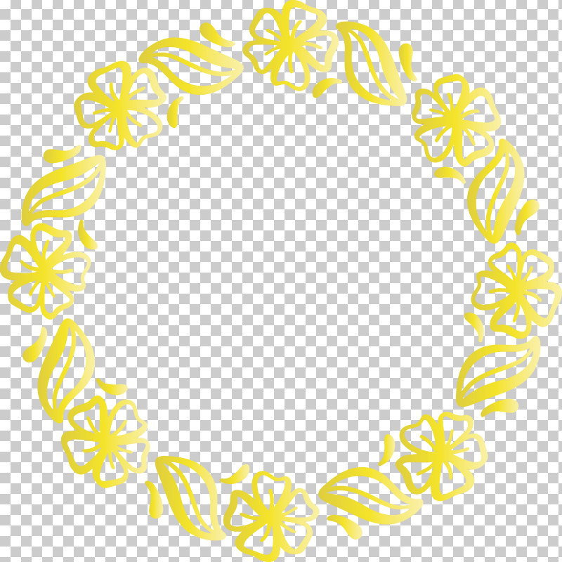 Yellow Circle PNG, Clipart, Circle, Floral Frame, Flower Frame, Leaf Frame, Paint Free PNG Download