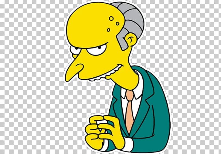 Mr Burns Png Clipart Area Artwork Bart Simpson Beak Cartoon Free Png Download