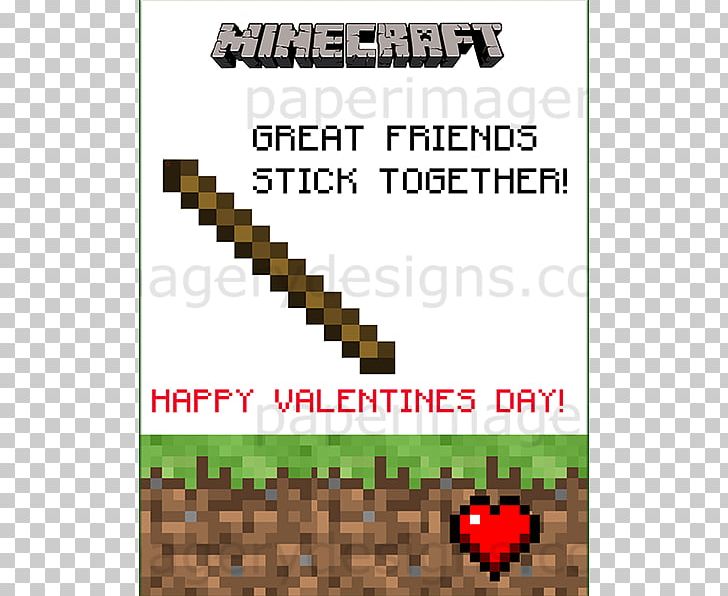 Minecraft: Paper Cut-Outs Valentine's Day Video Games Playing Card PNG, Clipart,  Free PNG Download