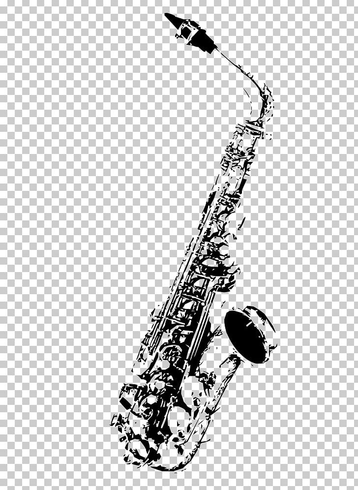 Saxophone Musical Instruments PNG, Clipart, Alto Saxophone, Black And White, Clarinet, Clarinet Family, Drawing Free PNG Download