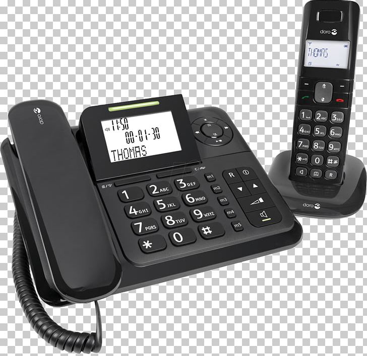 Doro Comfort 4005 Cordless Telephone Home & Business Phones Answering Machines PNG, Clipart, Answering Machines, Black B, Caller Id, Combo, Comfort Free PNG Download