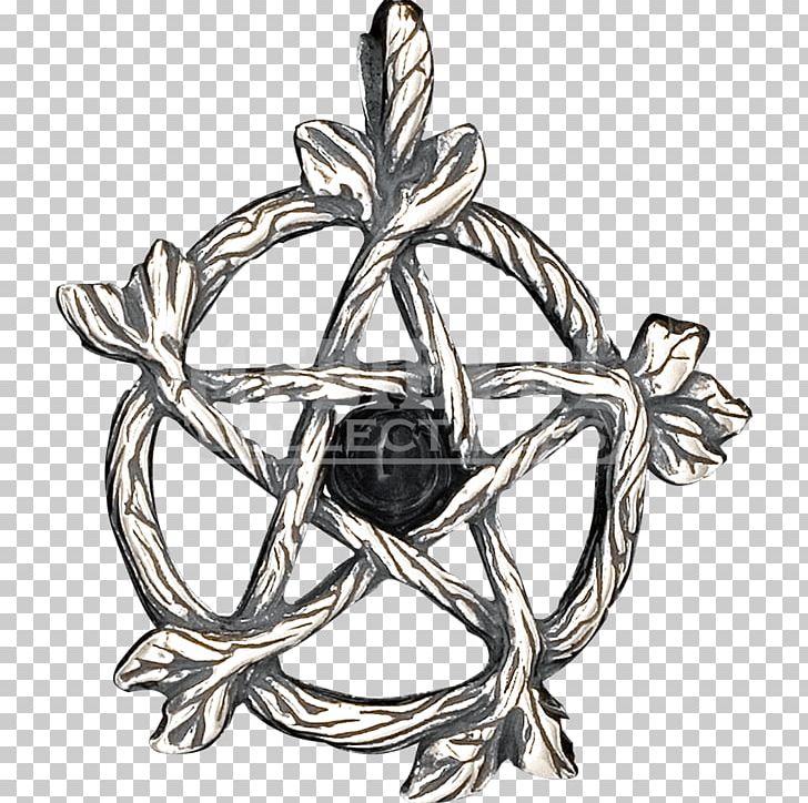 Pentacle Symbol Amulet Charms & Pendants Wicca PNG, Clipart, Amp, Amulet, Belief, Black And White, Branch Free PNG Download