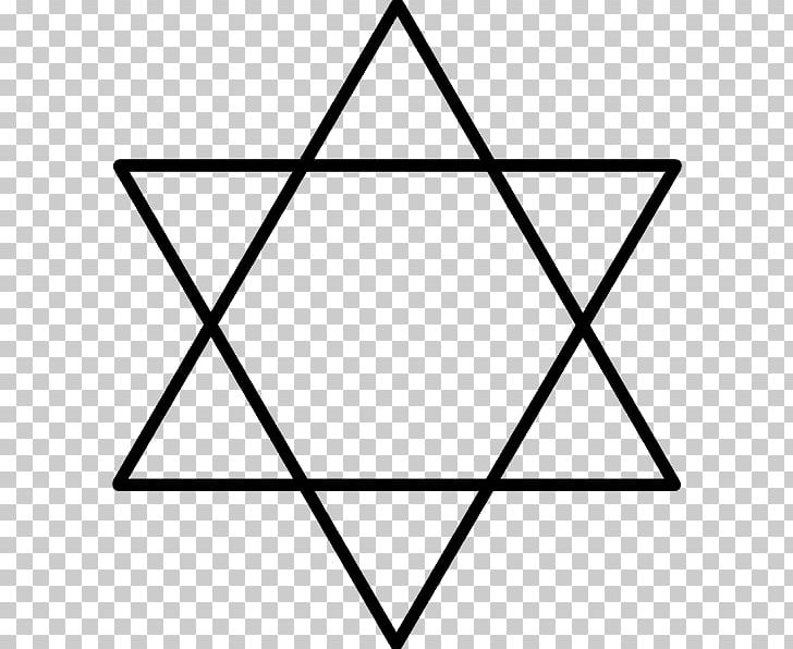 The Star Of David Hexagram Triangle Judaism PNG, Clipart, Angle, Area, Black, Black And White, Circle Free PNG Download