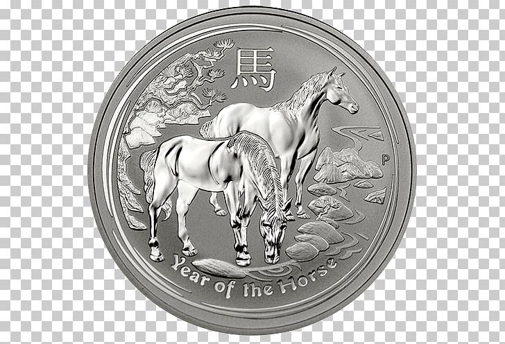 Coin Horse Silver White Mammal PNG, Clipart, 12 Chinese Zodiac, Black And White, Coin, Currency, Horse Free PNG Download