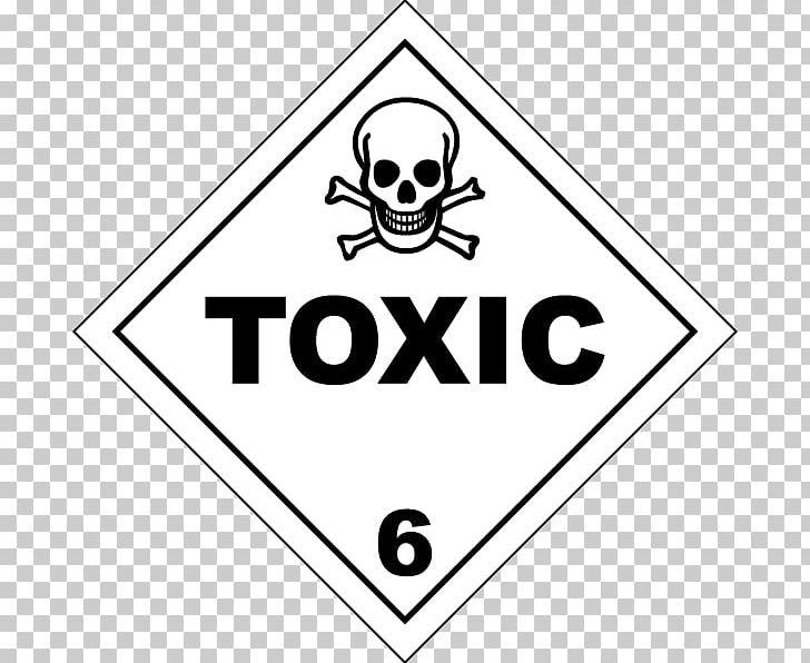 HAZMAT Class 6 Toxic And Infectious Substances Dangerous Goods Toxicity Poison Hazard Symbol PNG, Clipart, Angle, Area, Black, Black And White, Brand Free PNG Download