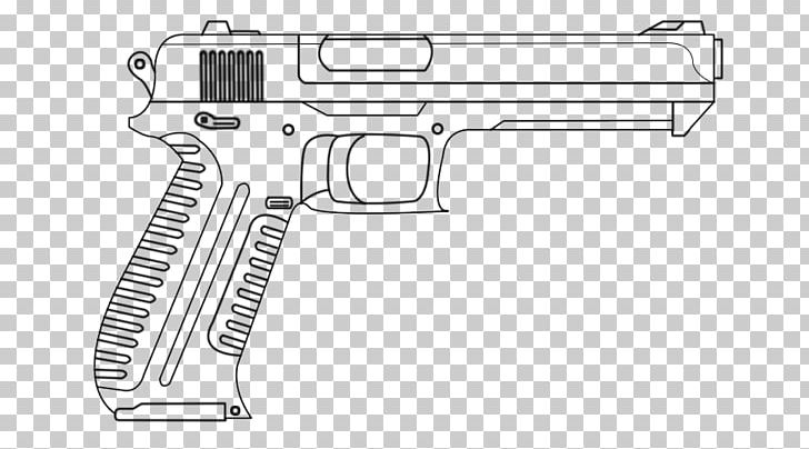 Pistol Drawing Firearm Gun Sketch PNG, Clipart, Air Gun, Angle, Art, Artwork, Black And White Free PNG Download