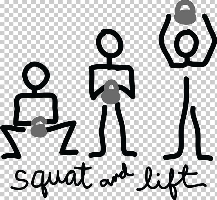 Squat Kettlebell Lunge Fitness Centre CrossFit PNG, Clipart, Area, Black And White, Brand, Communication, Crossfit Free PNG Download