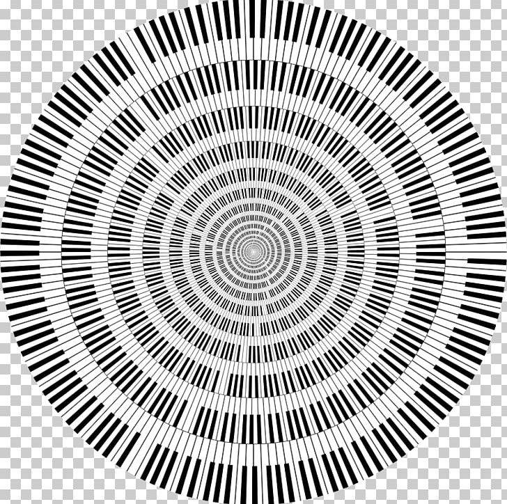 Piano Musical Keyboard Circle PNG, Clipart, Area, Black And White, Circle, Doily, Drawing Free PNG Download