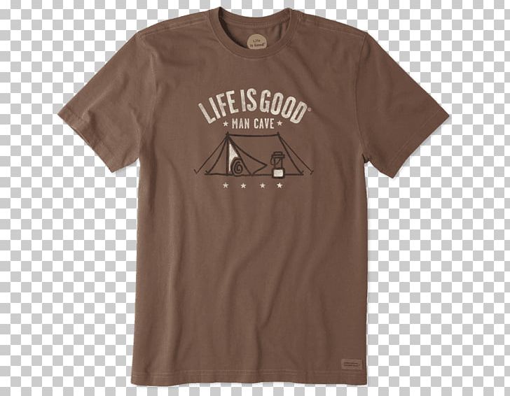 Long-sleeved T-shirt Life Is Good Company Clothing Long-sleeved T-shirt PNG, Clipart, Active Shirt, Angle, Brand, Brown, Campervans Free PNG Download