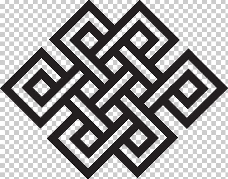 Tibet Endless Knot Buddhist Symbolism Buddhism PNG, Clipart, Angle, Area, Black, Black And White, Brand Free PNG Download