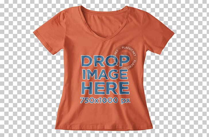 T-shirt Sleeve Shoulder Product PNG, Clipart, Active Shirt, Brand, Clothing, Neck, Orange Free PNG Download