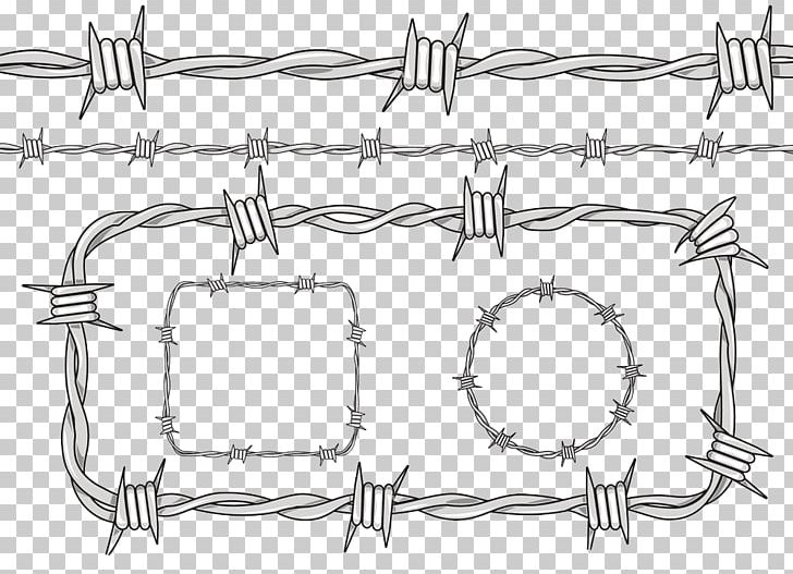 Barbed Wire Fence Drawing PNG, Clipart, Angle, Auto Part, Barbed, Barbed Wire Material Png, Border Frame Free PNG Download