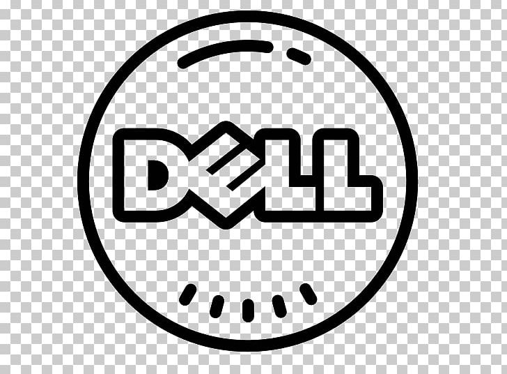 Dell Computer Icons Hewlett-Packard Laptop PNG, Clipart, Area, Black And White, Brand, Brands, Circle Free PNG Download