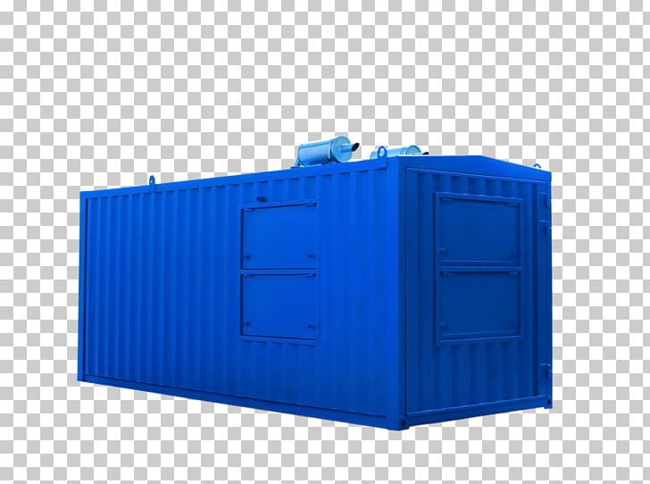 Diesel Generator Electric Generator Diesel Engine Shipping Container Intermodal Container PNG, Clipart, Aggregaat, Angle, Blue, Cargo, Cobalt Blue Free PNG Download