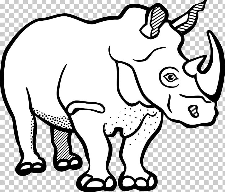 Rhinoceros Line Art Drawing PNG, Clipart, Animals, Area, Art, Black, Black And White Free PNG Download
