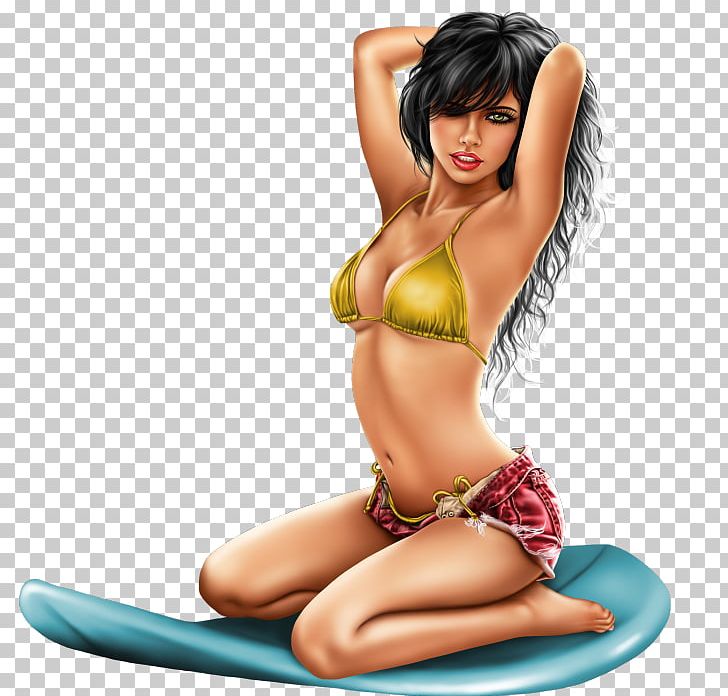 Woman Bikini Pin-up Girl PNG, Clipart, Beach, Bikini, Finger, Girl, Girly Border Free PNG Download