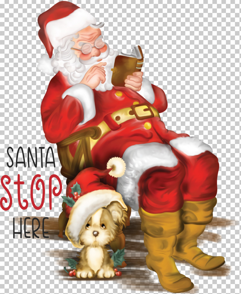 Santa Stop Here Santa Christmas PNG, Clipart, Christmas, Christmas Day, Christmas Gift, Christmas Ornament, Ded Moroz Free PNG Download