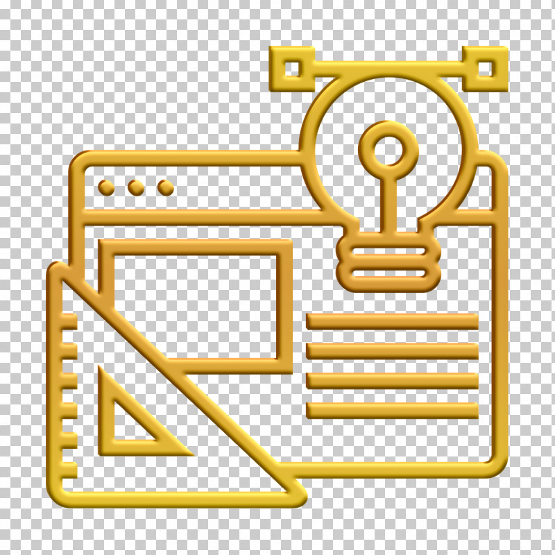 Graphic Design Icon Design Thinking Icon PNG, Clipart, Design Thinking Icon, Graphic Design Icon, Line, Symbol, Yellow Free PNG Download