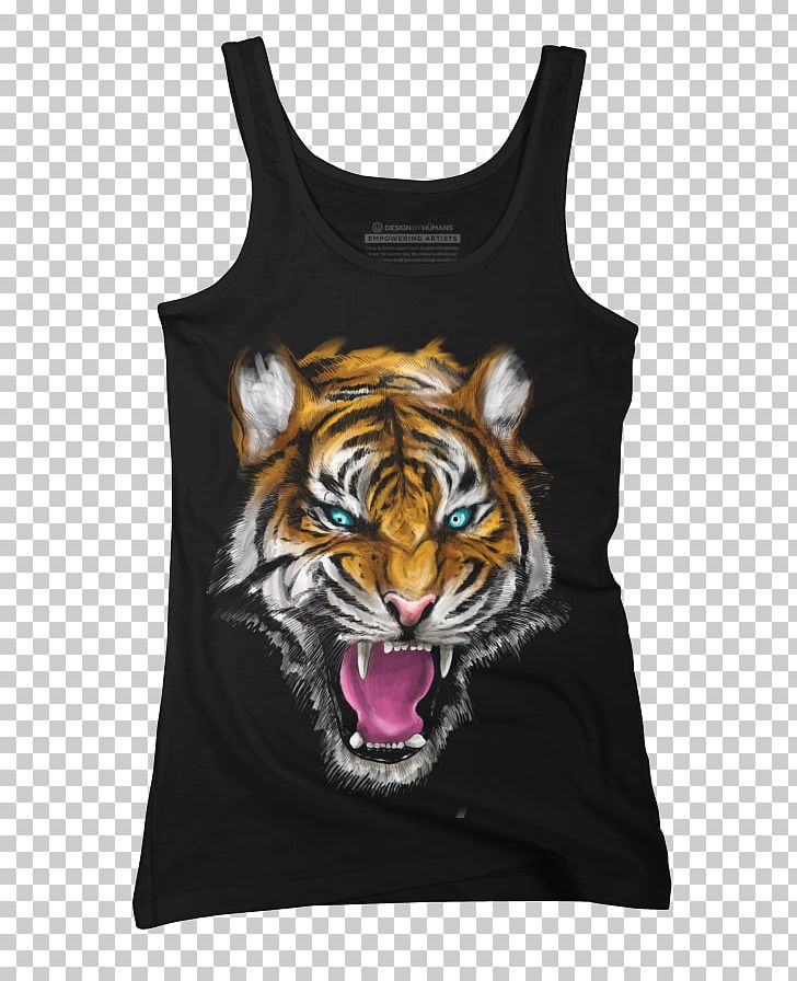 Tiger T-shirt Sleeveless Shirt Cat PNG, Clipart, Animals, Big Cat, Big Cats, Black, Black M Free PNG Download