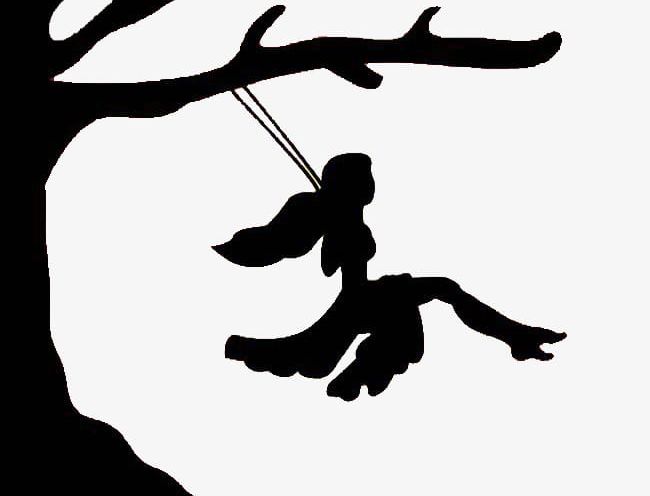 Girl On The Swing Silhouette PNG, Clipart, Girl, Girl Clipart, Happy, Little, Little Girl Silhouette Free PNG Download