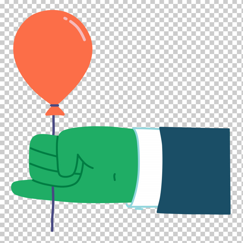 Hand Holding Balloon Hand Balloon PNG, Clipart, Balloon, Geometry, Green, Hand, Line Free PNG Download