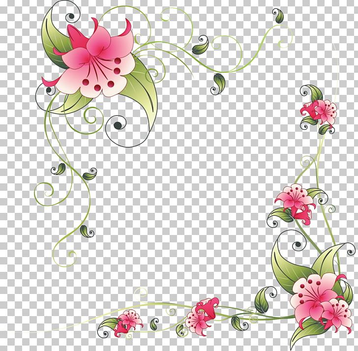 Border Flowers Pink Flowers PNG, Clipart, Art, Border Flowers, Border Frames, Branch, Butterfly Free PNG Download