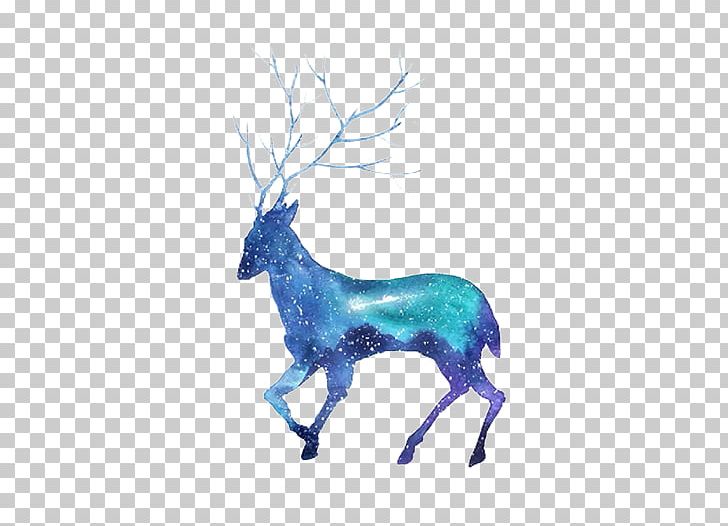 Deer Hoodie Blue Bluza PNG, Clipart, Animals, Antler, Blue, Christmas Deer, Color Free PNG Download