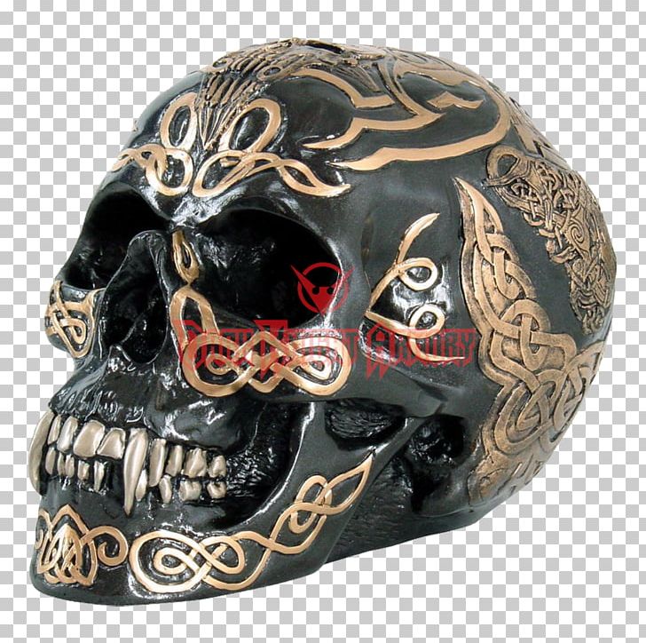 Skull Figurine Human Head Statue PNG, Clipart, Black And Gold, Bone, Celtic, Celtic Knot, Celts Free PNG Download