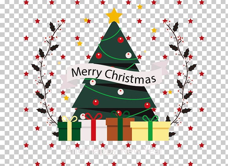 Christmas Tree Pentagram Christmas Card Computer File PNG, Clipart, Area, Background Vector, Christmas Decoration, Christmas Frame, Christmas Lights Free PNG Download
