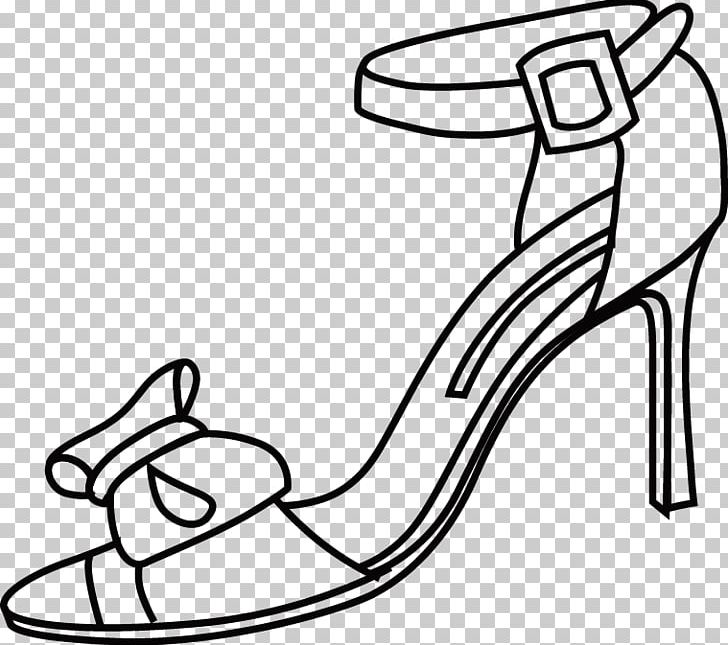High-heeled Footwear Sandal Shoe PNG, Clipart, Accessories, Area, Black, Black And White, Bow Free PNG Download