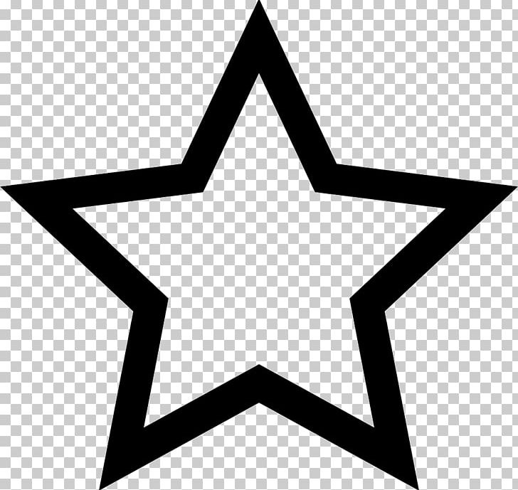 Five-pointed Star Symbol Outline PNG, Clipart, Angle, Area, Black, Black And White, Clip Art Free PNG Download