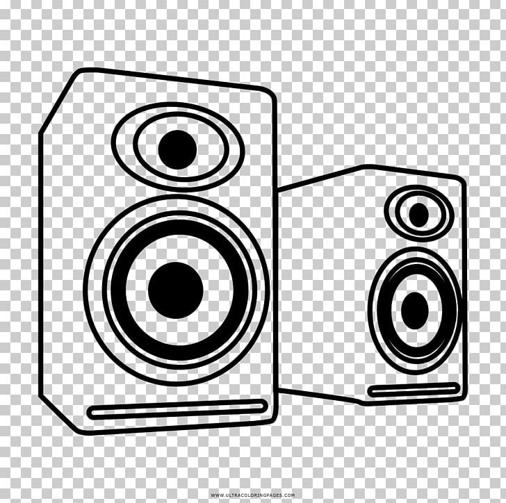 Computer Speakers Loudspeaker Enclosure Drawing Sound PNG, Clipart, Area, Audio, Audio Signal, Black And White, Circle Free PNG Download