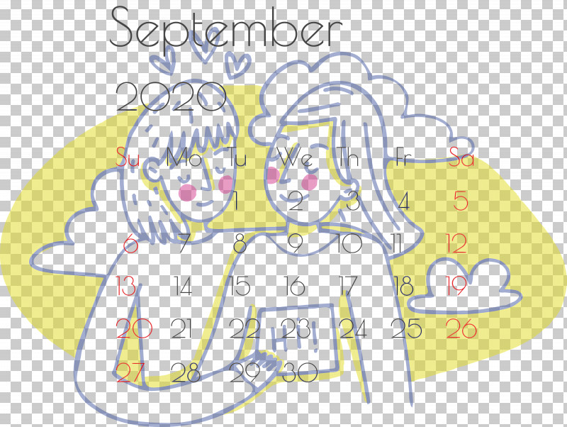 September 2020 Printable Calendar September 2020 Calendar Printable September 2020 Calendar PNG, Clipart, Artist, Cartoon, Child Art, Creativity, Drawing Free PNG Download