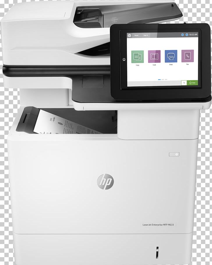 Hewlett-Packard HP LaserJet Enterprise Flow MFP M681f Multi-function Printer PNG, Clipart, Brands, Electronic Device, Enterprise, Hewlettpackard, Hp Color Laserjet Free PNG Download