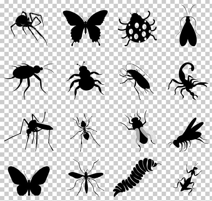 Insect Silhouette Butterfly PNG, Clipart, Animals, Arthropod, Black, Black And White, City Silhouette Free PNG Download