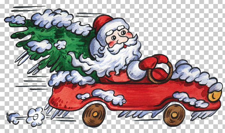 Santa Claus Ded Moroz Car Snegurochka PNG, Clipart, Art, Car, Cartoon, Christmas, Christmas Day Free PNG Download