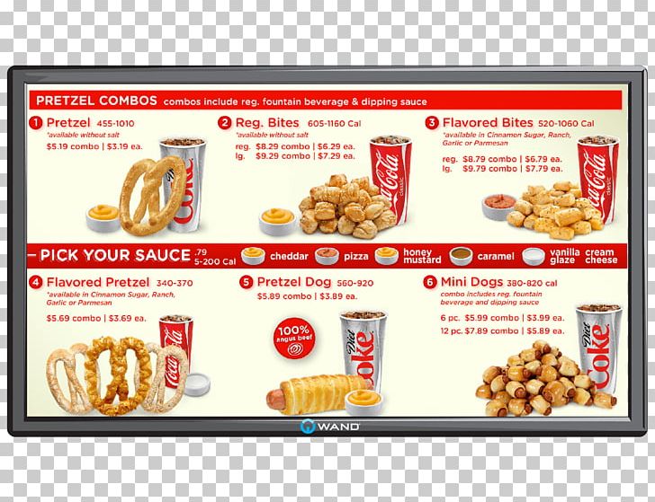 Fast Food Restaurant Pretzel Menu Fast Food Restaurant PNG, Clipart, Advertising, Calorie, Convenience Food, Cuisine, Digital Signs Free PNG Download